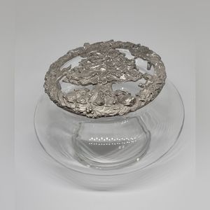 Rawcliffe Pewter Round Glass Potpourri jar